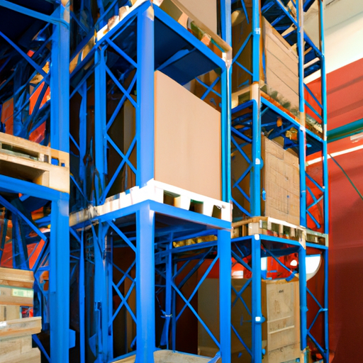 Stockage des marchandises sur les racks et rayonnages d'entrepot